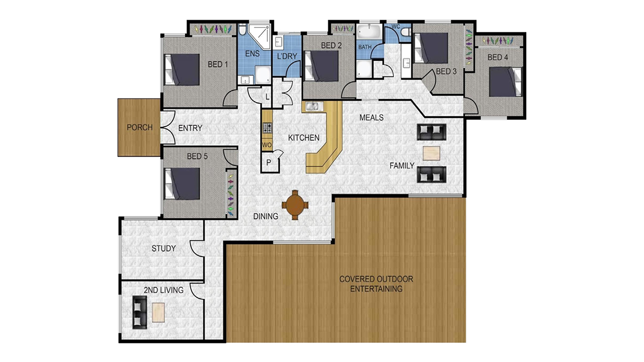 2D Textured Floor Plan sample
